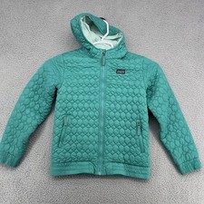 Patagonia Inoa Quilted Girls Youth Large 12 Years Puffer Zip Up Jacket Green