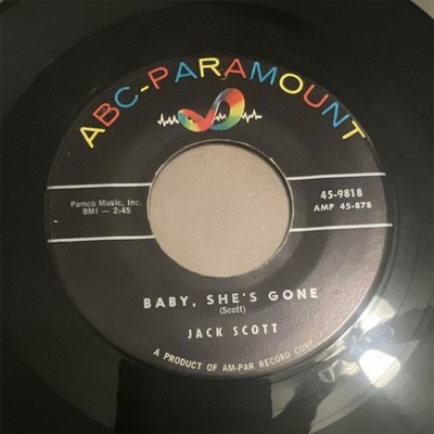 ABC-Paramount Jack Scott Baby, She's Gone 7'' 45RPM Single 45-9818