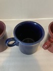 Homer Laughlin Fiesta Ware Coffee Mugs Circle Handle 6 Oz Set Of 3 Plum Blue Red — photo 8
