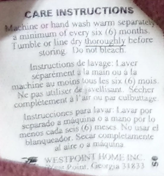 Vellux Blanket, 100% Nylon on Insulating Base, King/Queen, 102"x90", Light Rose - Image 3 of 3