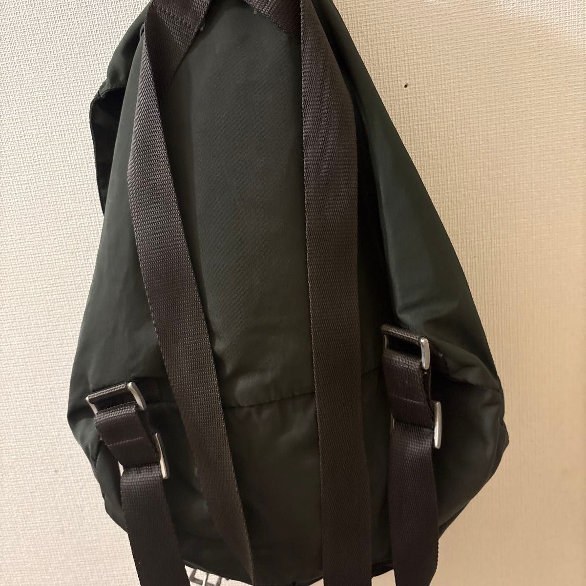 PRADA nylon backpack khaki triangular logo from j… - image 3