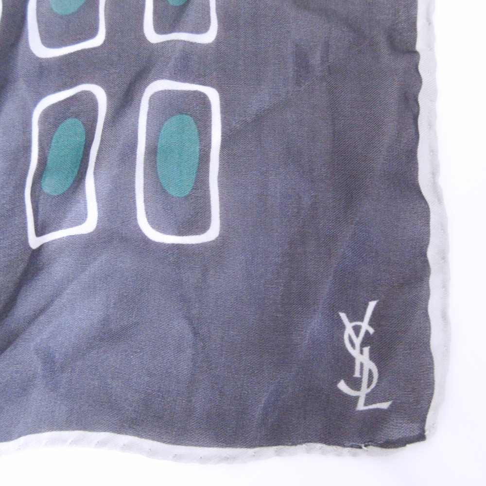 Yves Saint Laurent Scarf Chief Pattern Logo Black Series 0119 Women's Authentic thumbnail 3