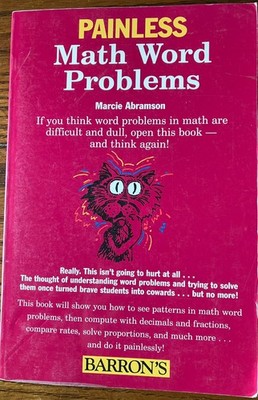 Painless Math Word Problems -Barron's - Paperback, by Marcie Abramson