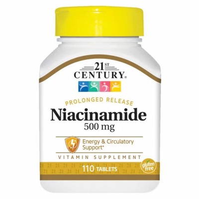 Niacinamide 110 Caps 500mg by 21st Century