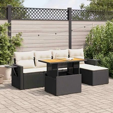 Garden Sofa Set Black
