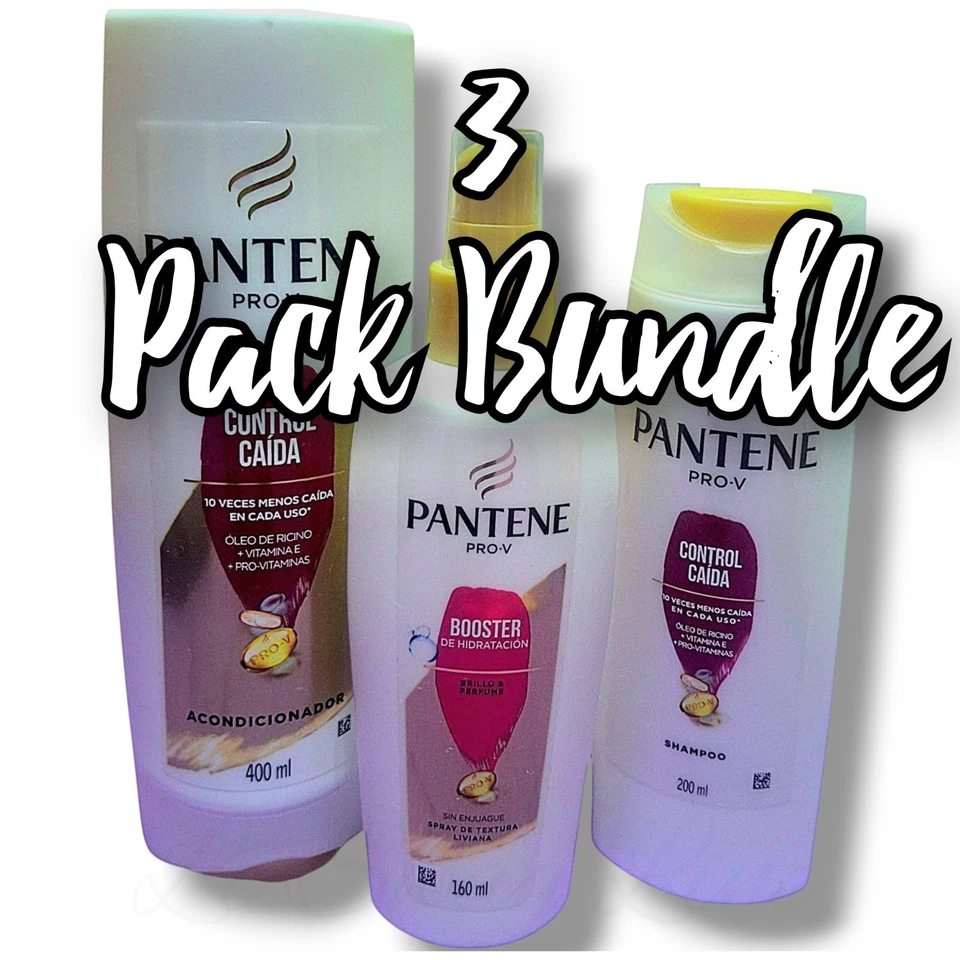3 pck PANTENE CONTROL CAIDA Pro -V SHAMPOO 200 ml Y ACONDICIONADOR 400ml - Image 2 of 4