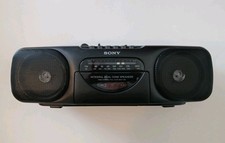 Sony CFS-B11 Portable AM FM Radio Cassette Boombox Tested Working