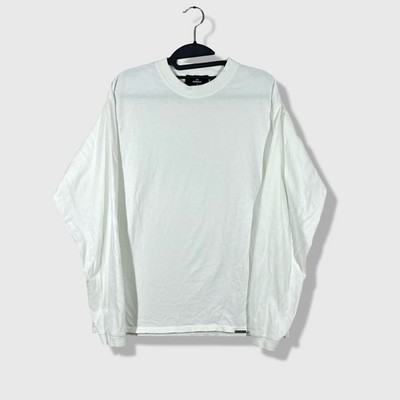 Represent Long Sleeve T Shirt Mens Size S White Streetwear Minimalist Luxury