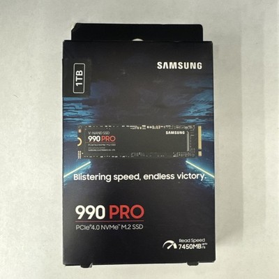 Samsung 990 PRO 1TB PCIe 4.0 NVMe M.2 Internal SSD, 7450MB/s Read Speed