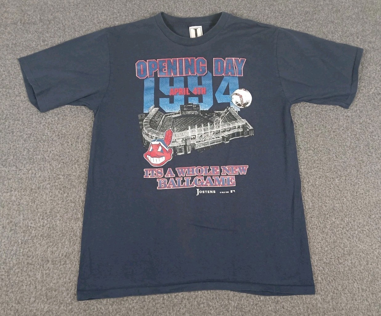 Vintage Cleveland Indians 90s Home Opener Mens T Shirt Size Large Single Stitch
