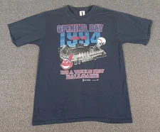 Vintage Cleveland Indians 90s Home Opener Mens T Shirt Size Large Single Stitch