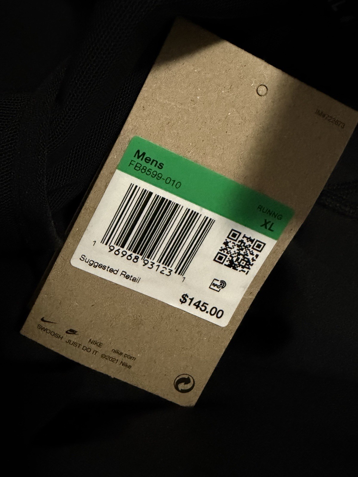 Nike Trail Tight Pants Mens Sz XL Black Running Leggings Zip Pocket FB8599-010 thumbnail 9