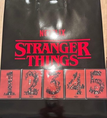 Stranger Things Promotional giveaway Complete Set Bonus Clear Card