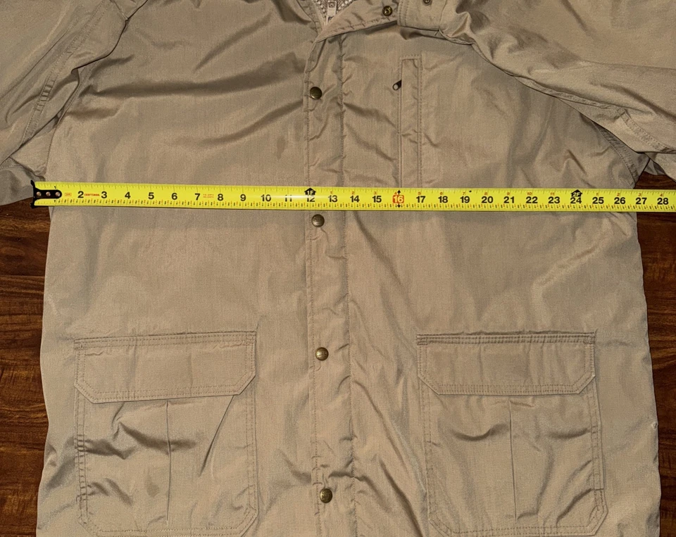 Vintage LL Bean Long Chore Coat Barn Collar Wool Blanket Lined 90s Mens Sz XL - Image 3 of 4