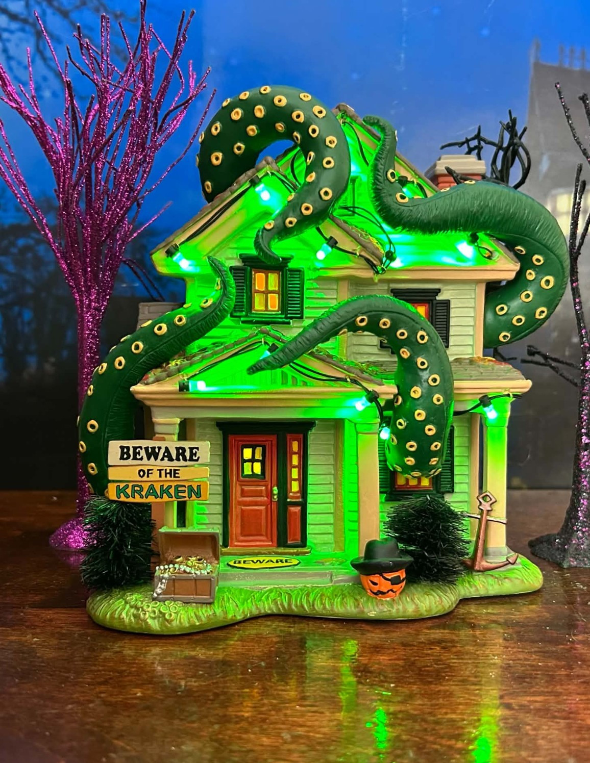 DEPT 56 Halloween Trick-Or-Treat Lane THE KRAKEN HOUSE! Spooky, Scary, Creepy
