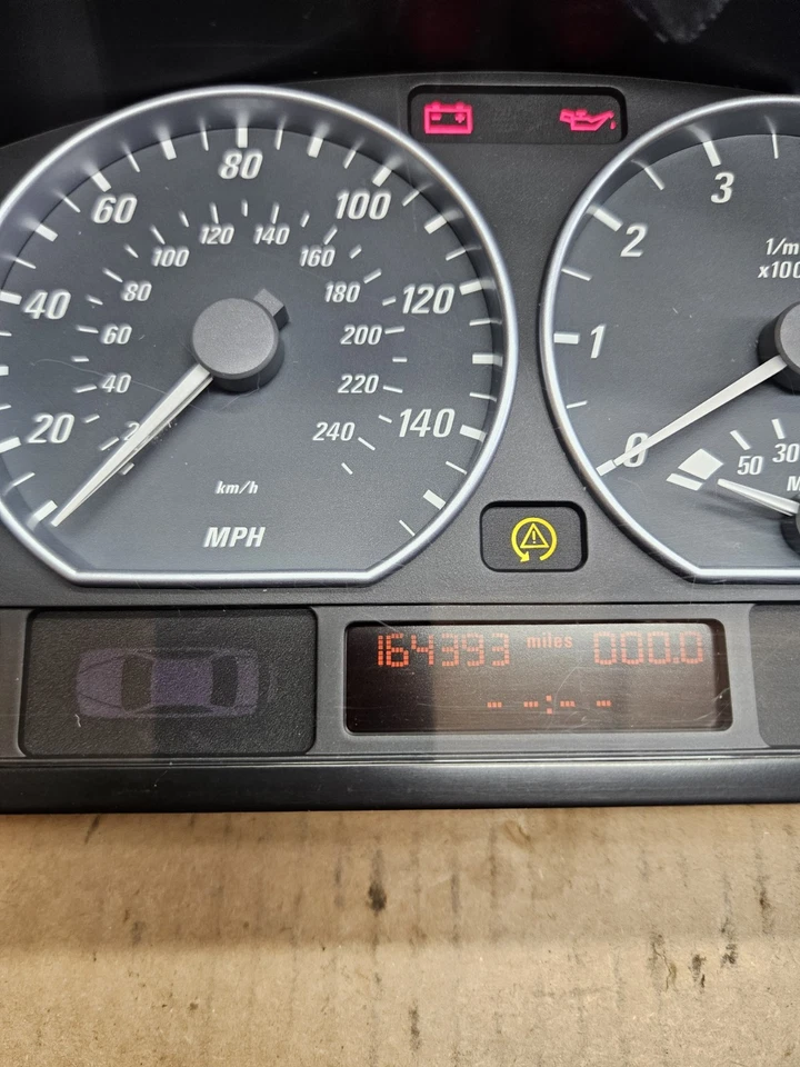 Cuadro medidor velocímetro instrumental 99-06 Bmw 330Ci E46 6985688 164k prueba OEM Foto 2 de 4