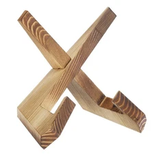 Wooden Plate Stands for Display 6.5 Inch Display Holder for Plate Light Brown