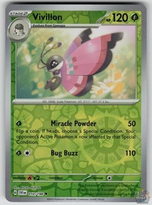 Vivillon 010/198 Uncommon Reverse Holo Scarlet & Violet Base Set