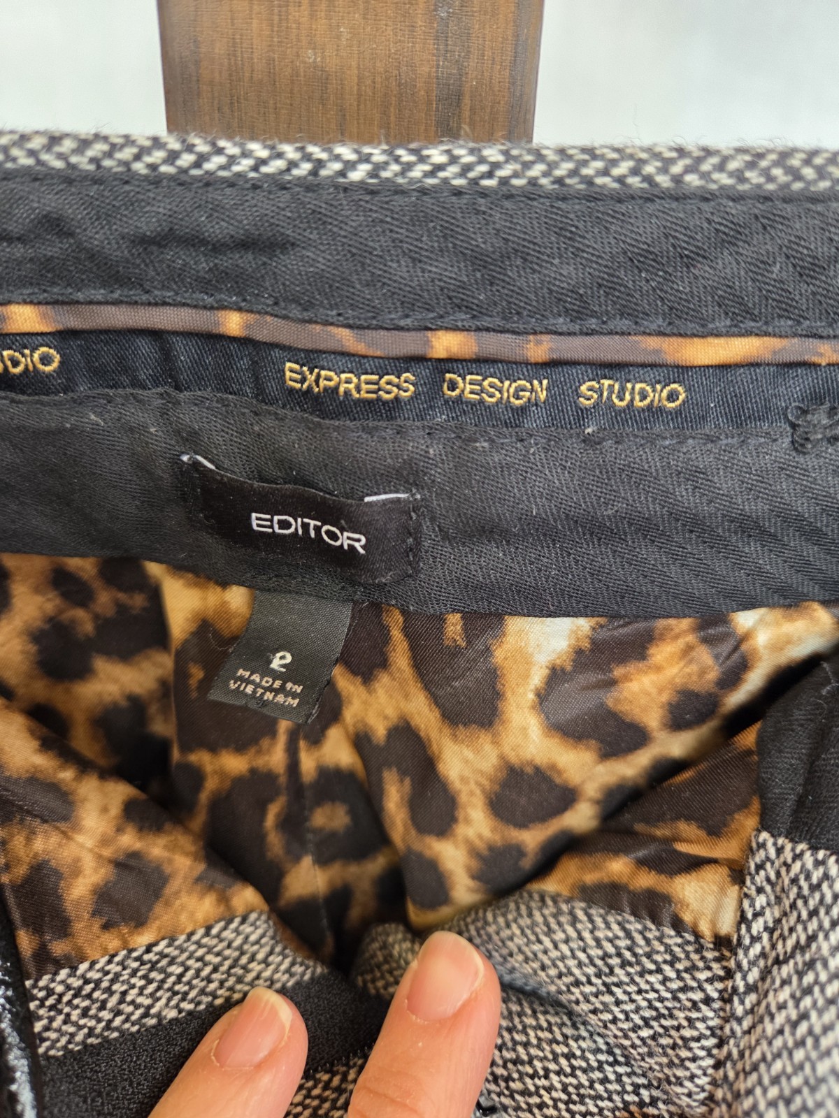 Express Design Studio Editor Herringbone Tweed Wo… - image 3