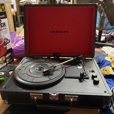 Crosley CR8005DBK Cruiser Deluxe 3-Speed Turntable - Black