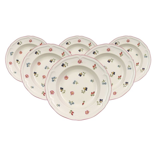 Villeroy & Boch Petite Fleur Suppenteller ø 22,8 Cm 6Er Set Mit Blumendekor-image