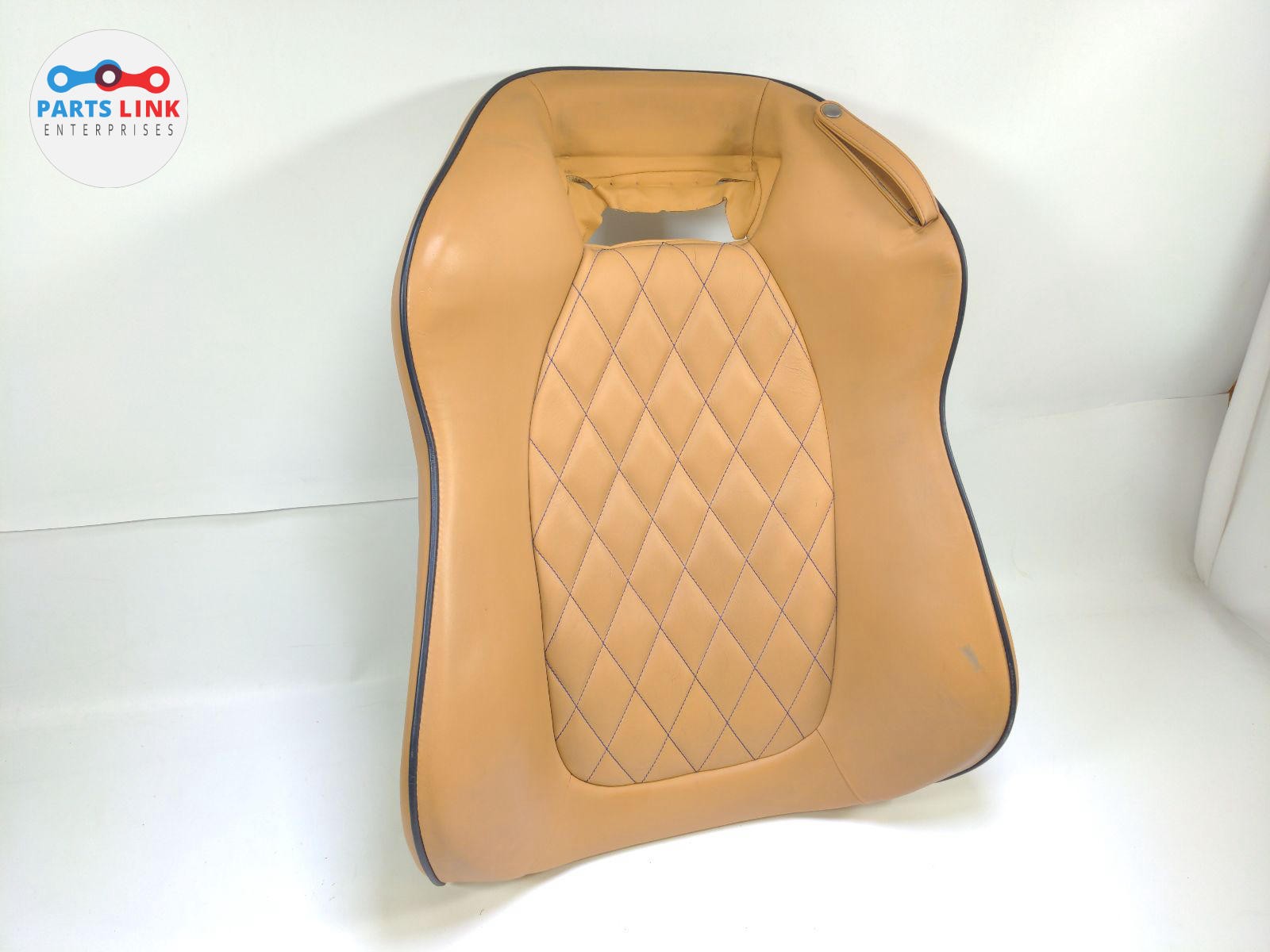 2008-12 FERRARI CALIFORNIA FRONT LEFT SEAT COVER BACKREST CUSHION TAN BLUE F149