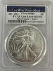 2021-W Silver Eagle The West Point Mint First Strike PCGS gem uncirculated Type1