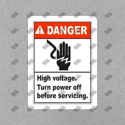 High Voltage Danger Warning Vinyl Sticker Decal Safety Sign for Home, #636937