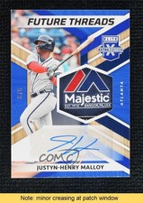 2022 Panini Elite Extra Edition Blue 3/3 Justyn-Henry Malloy Auto READ 0c2
