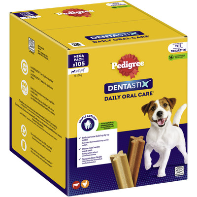 PEDIGREE  DENTASTIX  Daily Oral Care Karton Mega Pack Kleine Hunde 15x7 Stück