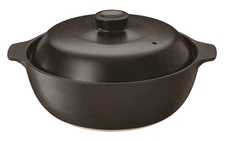 Ishigaki Pot, Black, Approximately 32.5Cm Wide X 28Cm Deep X 14.5Cm High, Overf_