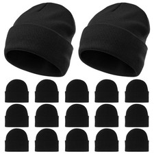 15 Pack Winter Beanie Hats Bulk, Knit Skull Caps Toboggan for Men Women -...