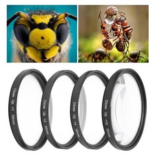 Optical Glass Macro Close Up +1 +2 +4 +10 Lens Filter Kit 58mm for /