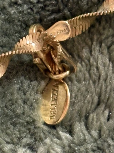 BELLEZZA Italy KA 1772 Rose Gold Tone Bronze Twisted Herringbone Chain Necklace image 4