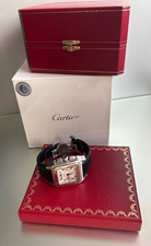 Orologio Cartier Uomo XL Santos 2011 Acciaio Inox con Cinturino Coccodrillo Nero