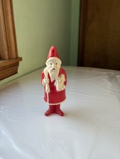 Vintage Irwin Celluloid Santa 7 Inch Red Back With White Pack Nice Condition