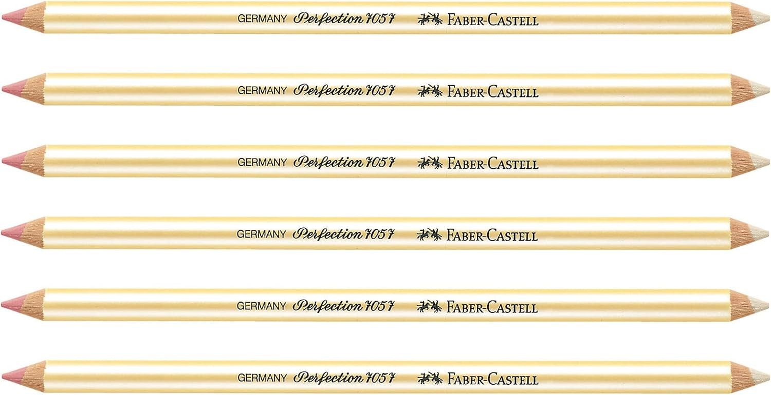Eraser Pen Double-Sided Soft & Hard Erasers for Pencil Ink Pen Pack of 6