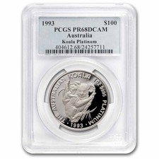 1993 Australia 1 oz Platinum Koala PR-68 PCGS 2173.06 per troy oz