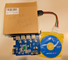 PCI-E na USB 3.0 4-portowa karta rozszerzeń PCI Express z 15-pinowym złączem zasilania