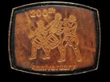 IB23162 VINTAGE 1970s  USA 200TH ANNIVERSARY  BRASS  LEATHER BUCKLE