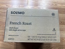 Solimo Dark Roast Coffe Pods French Roast Com...