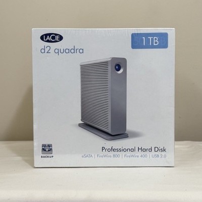 LaCie d2 quadra 1TB External HDD 7200RPM eSATA FireWire 800/400 USB 2.0
