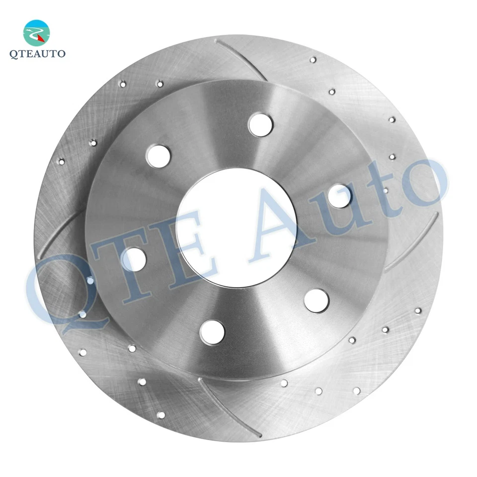 Rotores de disco de freno delanteros ranurados perforados 294,9 mm para GMC Yukon 1992-1999 Foto 2 de 4