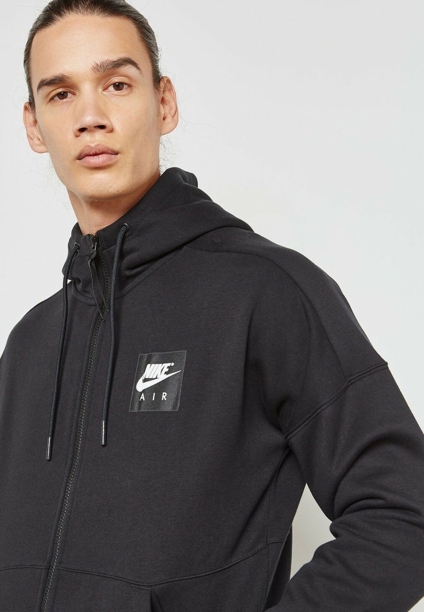 Men's Air Nike Black Fleece Zip Up Track Hoodie Sports