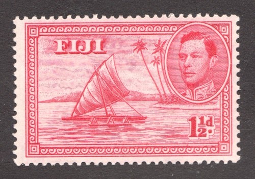 1938 Fiji - Sc# 119 - 11/2d KGVI "Versione Canoa Vuota" - MNH Cv$12
