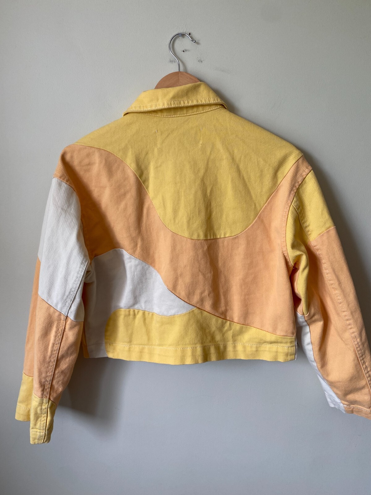 Bershka patchwork denim jacket small - image 2