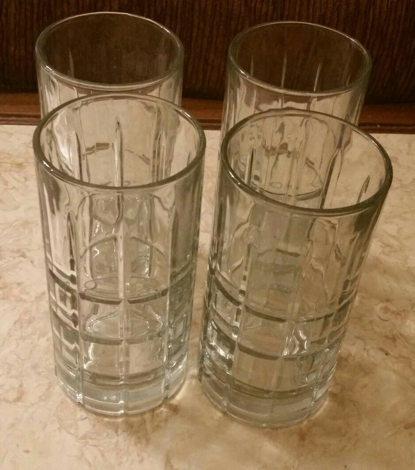 Vtg Anchor Hocking 68332L8 Manchester Drinking Glasses, 16 oz (Set of 4 ...