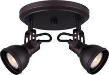 CANARM LTD Polo 2-Light Ceiling/Wall with Adjustable Heads, Oil Rubbed Bronze