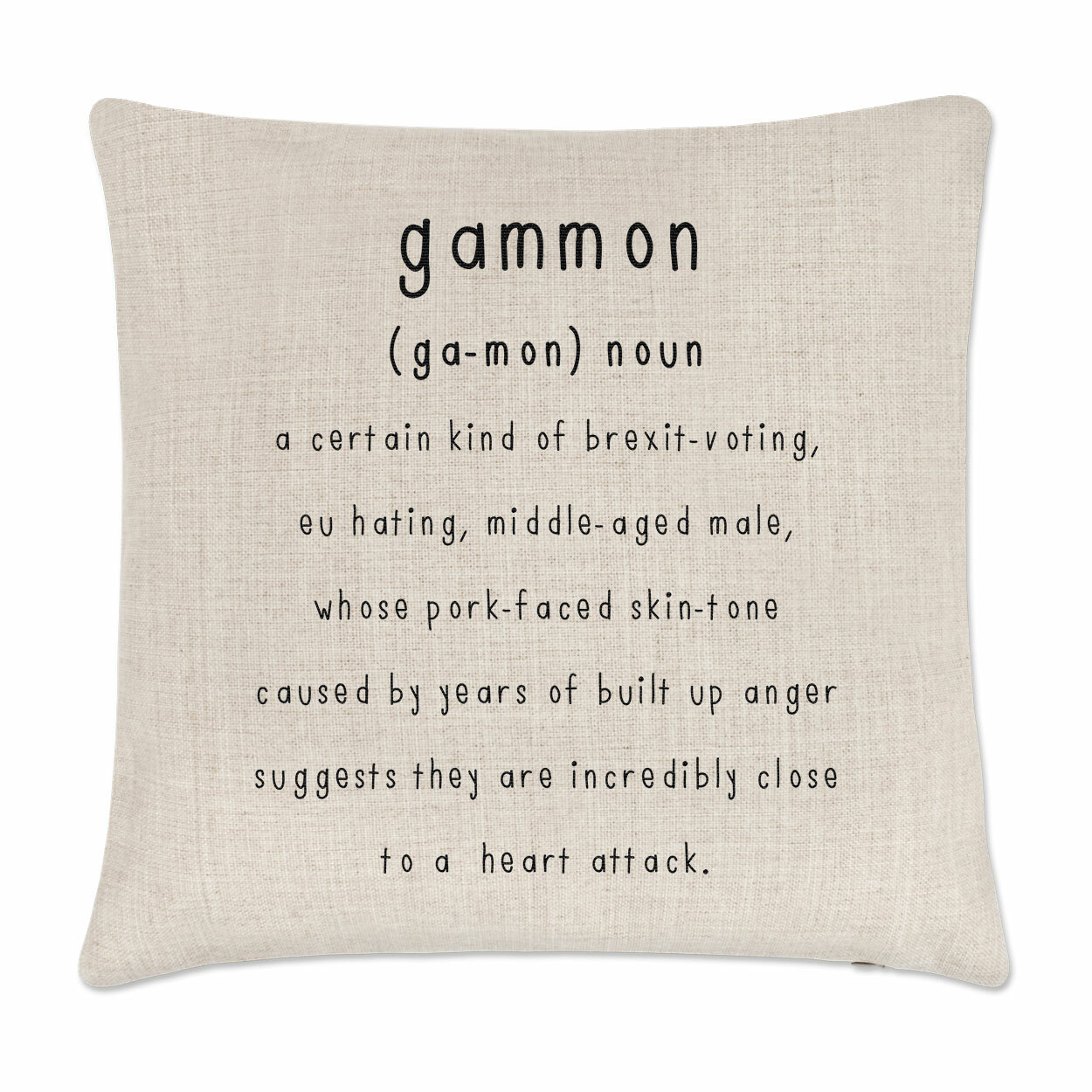 Gammon Definition Brexit Cushion Cover Pillow Funny Joke Britain Europe EU