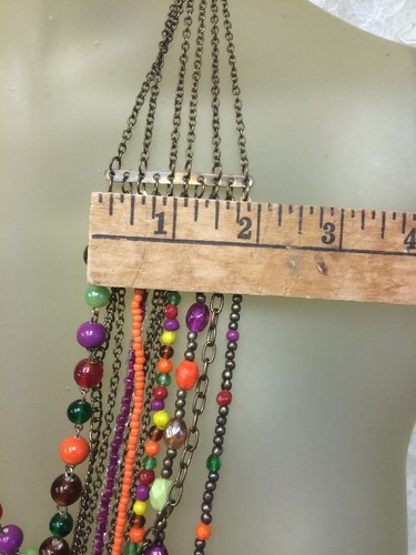Vintage Multilayer Chain And Bead Combination Gold Tone Accents 26" - Picture 8 of 9